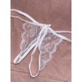 thumbnail image 1 of Tangas de encaje floral, bragas transparentes con entrepierna abierta y ribete festoneado, lencería y ropa interior sexy para mujer, 1 of 5