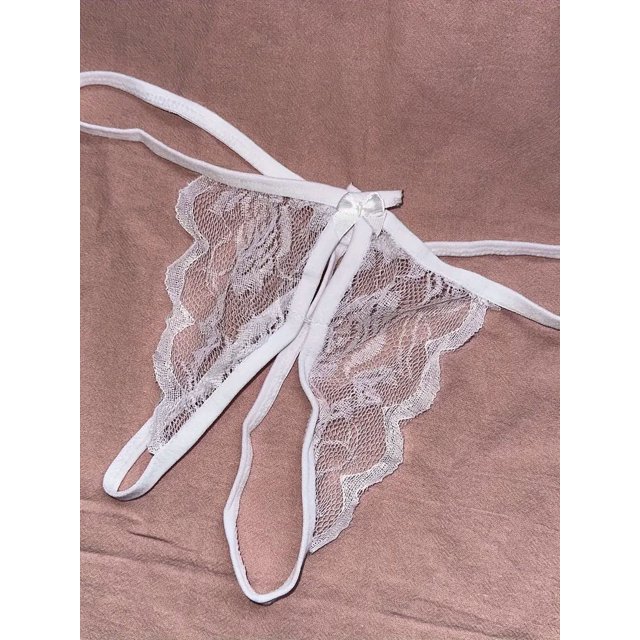 Tangas de encaje floral, bragas transparentes con entrepierna abierta y ribete festoneado, lencería y ropa interior sexy para mujer