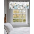 thumbnail image 3 of White Blue Pumpkin Valances for Windows Fall Leaves Thanksgiving Farmhouse Rod Pocket Curtains Valance Short Window Treatment Drapes for Living Room, Bedroom Bathroom 54"&nbsp;W x 18" L, 3 of 5