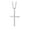 Silver,with chain, variant on Men's Stainless Steel Punk Cross Necklace Pendant Polished Finish Edges Silver with Chain