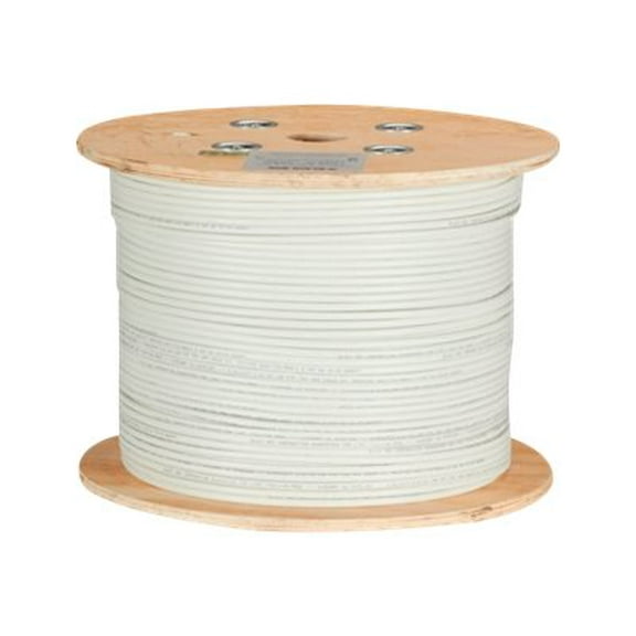 Black Box C6ABC50STRWH1000 1000' Cat6a Stranded UTP Bulk Ethernet Cable White