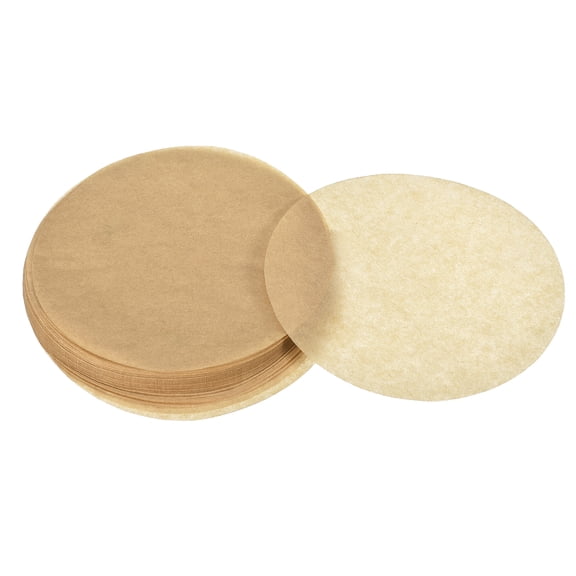 Uxcell 300pcs Parchment Paper Rounds, 4 inch Non Stick Baking Paper Liners for Baking Grilling Air Fryer Steaming, Brown
