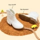thumbnail image 3 of Bota DREAM PAIRS SDBO2302K Niñas Vaquera Tobillera Blanca con Flecos, 3 of 5