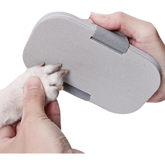 Finopo Dog Nail File Board, Dog Nail Scratch Board, Dog Scratch Pad for Nails Dog Nail Sandpaper Board with Elastic Handle, Pet Nail Scratcher