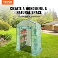 thumbnail image 3 of Walk In Greenhouse With 4 Shelves Heavy Duty Steel Frame UV Protection Waterproof PE Cover Roll Up Zipper Door For Indoor Outdoor Plant Growing And Storage, 3 of 6