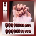 thumbnail image 3 of Juego de uñas postizas HUOGUO Jelly, 24 unidades con pegamento, 3 of 3