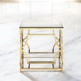 thumbnail image 3 of Pangea Home Z-Edward Square Side Table Gold, 3 of 7