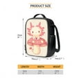 thumbnail image 5 of Yuyamidu Axolotl Backpack with Lunch Bag for Girls 8-12 Mushroom Kids Book Bag and Lunch Box Set for Girls 4 PCS Elementary/Middle School Bookbag and Lunchbox Pen Case Water Bottle Bag, 5 of 7