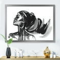 thumbnail image 3 of Designart 'Black and White Portrait of African American Woman IV' Modern Framed Art Print, 3 of 4