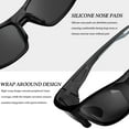 thumbnail image 3 of Joopin Sports Sunglasses Polarized UV400 Protection Wrap Around Sun Glasses Shades for Men Women(Black), 3 of 8