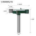 thumbnail image 1 of Industrial-Grade 4-Flute T-Slot Cutter with Versatile Handle Options (1/4 or 6) - Precision Woodworking Tool for Efficient Cutting, Compatible with Multiple Bed Types - 1/4*40*5/16 Green, 1 of 6