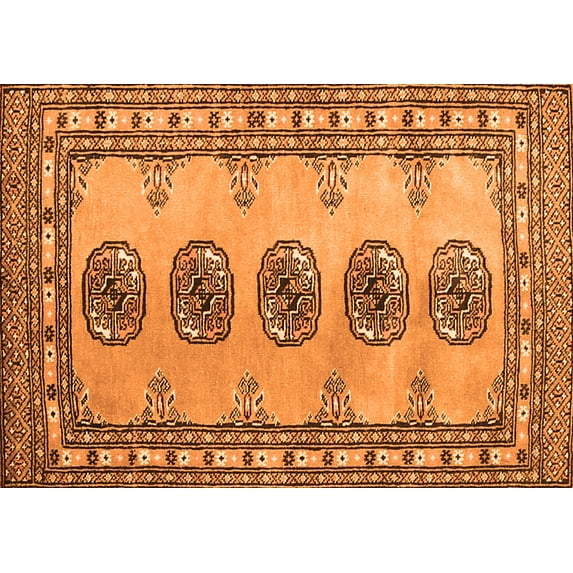 Ahgly Company Indoor Rectangle Southwestern Orange Country Area Rugs, 5' x 7'