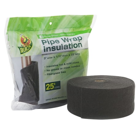 Duck Brand Pipe Wrap Insulation - 3 in. x 1/11 in. x 25