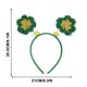 thumbnail image 2 of Diadema para el Día de San Patricio, diadema verde para fiesta irlandesa, tocado con borlas de rayas coloridas, 2 of 5