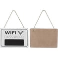 thumbnail image 4 of WiFi Password Display Chalkboard Retro Wooden Wall Hanging Signage Blackboard Coffee Shop Bookstore Decor(19.8x13.8x0.6cm/7.8x5.4x0.2in,White/Gray)(wh, 4 of 5