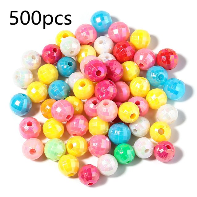 500 piezas de abalorios espaciadores de plástico de , abalorios, joyería DIY, collar, pendiente, fabricación de suministros para Soledad Cuentas espaciadoras