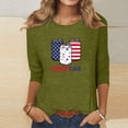 thumbnail image 3 of Blusas para Mujeres Casual 3/4 Manga Cuello Redondo Impreso Suelto, Mujer 3/4 Manga Tops Y Blusas para Diario, 3 of 4