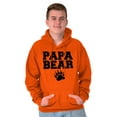 thumbnail image 3 of Papa Bear Dad Father's Day Pawprint Men's Big & Tall Graphic Hoodie Brisco Brands 3X, 3 of 5