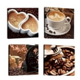thumbnail image 1 of 4 piezas de lienzo impreso, paisaje, pintura en lienzo, obra de arte, póster de arte de pared sin marco Café, 1 of 9