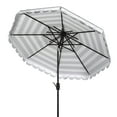 thumbnail image 6 of Safavieh Vienna 9' Market Crank Double Top Patio Umbrella, Grey/White, 6 of 7