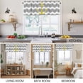 thumbnail image 5 of 2 Pack Yellow Nautical Valance for Window Anchor Grey Wavy Stripes Kitchen Valance Rod Pocket Short Curtain Topper Decorative Window Treatment for Living Room Bedroom 42"x12", 5 of 8