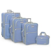 Traveler's Choice 4-Piece Luggage Set, Blue