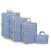 Traveler's Choice 4-Piece Luggage Set, Blue