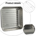thumbnail image 5 of BUYISI Stainless Steel Baking Pan Roast Turkey Tray With Cooling Rack Kitchen Bbq Cake 15Cm, 5 of 5