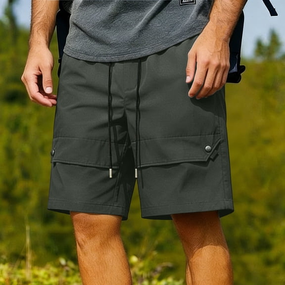 Aimik Men's Classic Sweat Shorts Side Slant Pockets Adjustable Drawstring Summer Shorts for Sports Gym Daily Casual Comfort