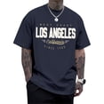 thumbnail image 2 of Ankishi Los Angeles California Shirt Men Vintage Short Sleeve Oversized Crewneck Cotton Graphic Tees for Streetwear, 2 of 6