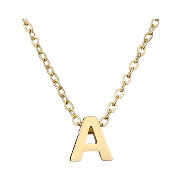 Delicado collar de oro para las mujeres lindo nombre de la letra gargantilla collares para niñas joyas