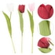 thumbnail image 2 of KAKOWELY 3 piezas de adornos de tulipanes realistas, tulipanes decorativos, tulipanes falsos, ramo de flores DIY, 2 of 4