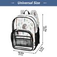 thumbnail image 4 of PVC Transparent Backpacks Clear Backpack for Travel and Outings Cute Animals Pattern, 4 of 7