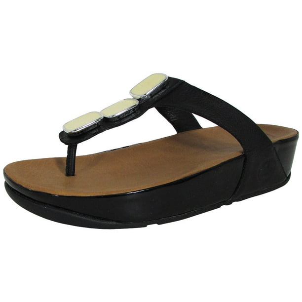 Fitflop Womens Pietra II Toe Post Shoes, Black, 5 - Walmart.com