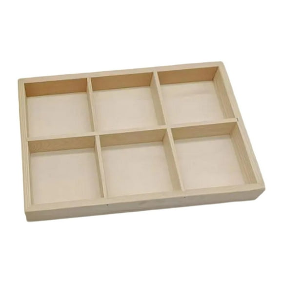 Marcador de lápiz de madera Organizador de pluma 6 Grid contenedor Arte Arte Marcador de arte Organizador de pintura Soporte para el escritorio de la