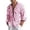 A-Red134, variant on Men's Striped Shirt Rolled Long Sleeve Relaxed Weekend Summer Beach Button Up Shirts