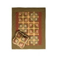 thumbnail image 2 of VHC Brands Tea Cabin Rustic Luxury King Quilt Green Patchwork Cotton Pre-Washed Rectangle Bedroom Decor, 2 of 3