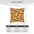 thumbnail image 4 of Haiem Brown Wood Grain Sunflower B Print Velvet Soft Solid Decorative Square Throw Pillow Covers Set with Elegant Piping Christmas Cushion Case for Sofa Bedroom Car-18"x18", 4 of 8