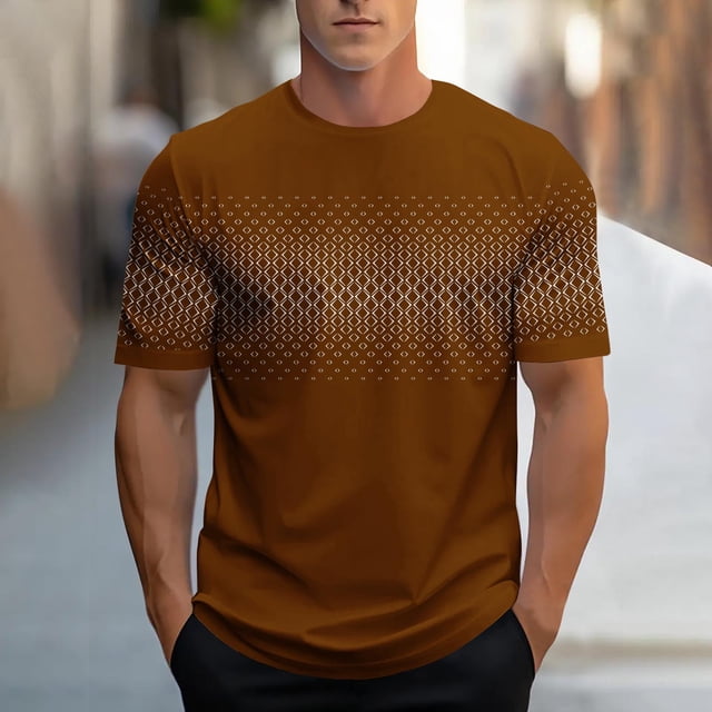Styesk T-Shirts pour Homme Mode Décontractée Hommes Imprimé T-shirt de Sport Manches Courtes Col Rond Blouses Chemises