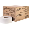 thumbnail image 2 of Genuine Joe 1-ply Jumbo Roll Bath Tissue - 1 Ply - 3.63" x 1200 ft - 8.88" Roll Diameter - White - Fiber - Sewer-safe, Septic Safe - For Bathroom - 12 / Carton | Bundle of 5 Cartons, 2 of 2