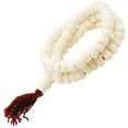 thumbnail image 3 of Yoga Meditation Carved Yak Bone 108 Prayer Beads Mala Necklace with a Charm (Buddha Head), 3 of 5