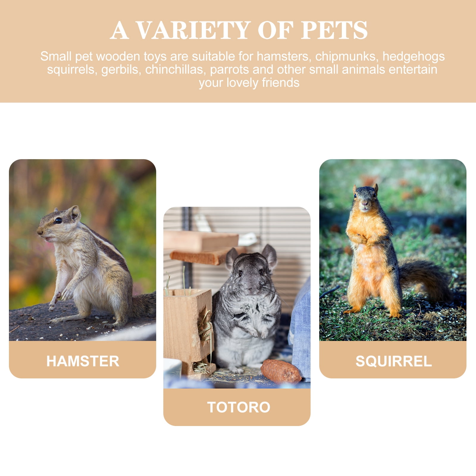 Sipeihong Wooden Hamster Platform Hamster Climbing Platform Guinea Pig Platform Small Pets Ladder Toy