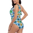 thumbnail image 4 of Haiem Cartoon Monster Women's One Piece Swimsuits Tummy Control One Shoulder Bathing Suits Ruffle Swimwear-Medium, 4 of 8