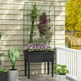 Elegant Raised Garden Bed with Climbing Trellis, Selfwatering Elevated
