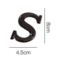 thumbnail image 3 of Clearance! Wrought Iron Decorations Creative DIY House Number Casts Iron Metal Letters, 3 of 3