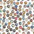 thumbnail image 5 of 50pcs Oval Glass Cabochons 25x18mm Flower Printed Glass Cabochons Vintage Mixed Color Mosaic Tile for Craft Photo Pendant Earring Necklace Keychain Jewelry Making, 5 of 9