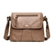 thumbnail image 1 of Bolso bandolera con cremallera para mujer | Monedero de piel sintética para teléfono con correa ancha ajustable | 6 bolsillos con cremallera para cartera, llaves y pasaporte | Para viajes, escuela y, 1 of 6