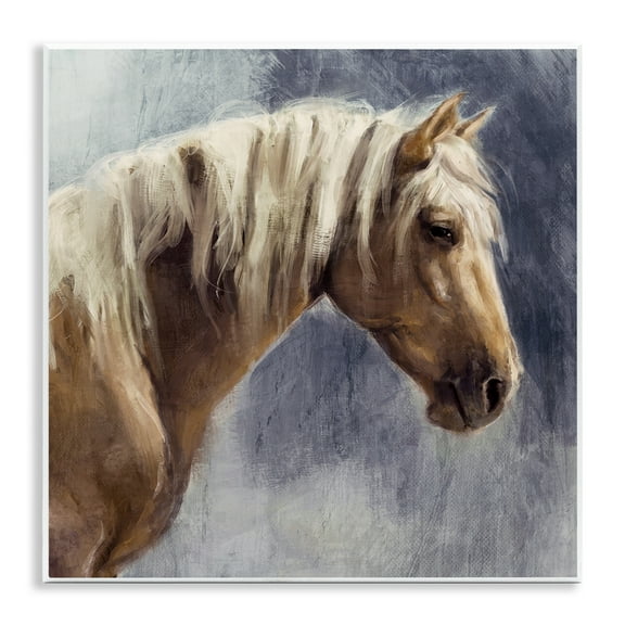 Stupell Industries Golden Boy Horse Animals & Insects Painting Unframed Art Print Wall Art, 12 x 12