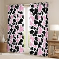 thumbnail image 2 of Manfei Milk Cattle Print Black Out Curtains,Rustic Farm Animal Curtains Pack of 2 (42x63 Each),Pink White Black Bedroom Curtains For Teens,Luxury Bedroom Decor, 2 of 6