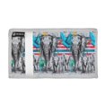 thumbnail image 2 of JIALIOU Nylon Trifold Card Wallet with ID Window Zipper Pocket for Men Women Teen Elephants Birds, 2 of 7